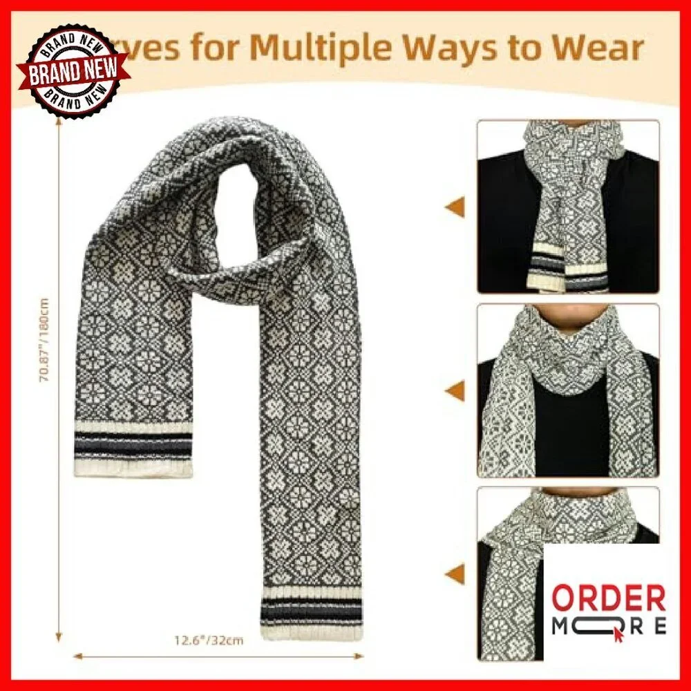 Fleece Lined Winter Beanie Scarf Gloves Set Touchscreen Thermal